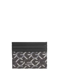 G Woven Leather Card Case