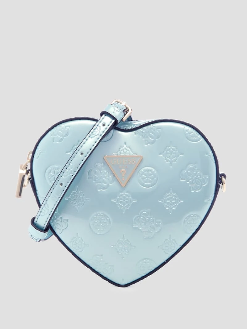 Arnela Debossed Logo Mini Heart Bag