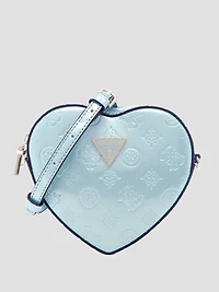 Arnela Debossed Logo Mini Heart Bag