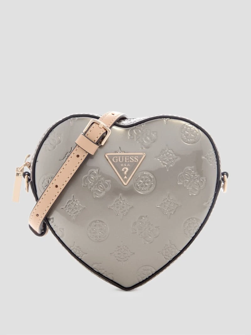 Arnela Debossed Logo Mini Heart Bag