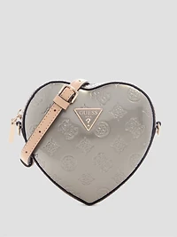 Arnela Debossed Logo Mini Heart Bag