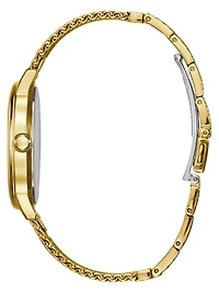 Gold-Tone Slim Mesh Diamond Watch