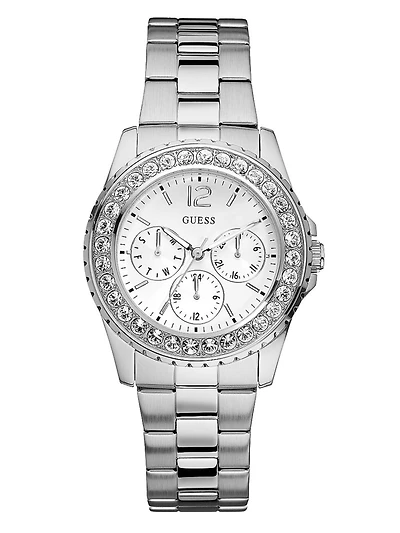 Silver-Tone Multifunction Watch