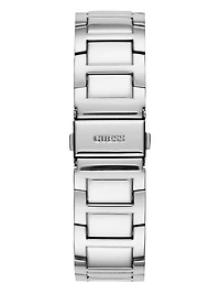 Rhinestone Silver-Tone Multifunction Watch