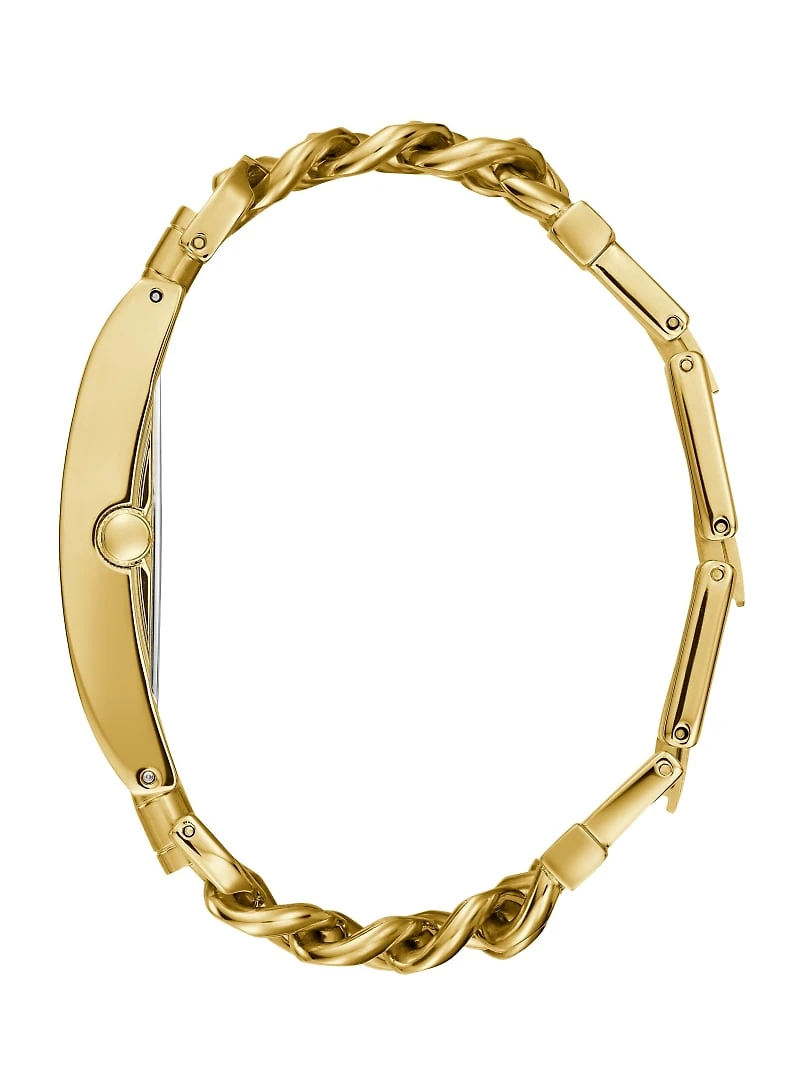Gold-Tone Chainlink Analog Watch