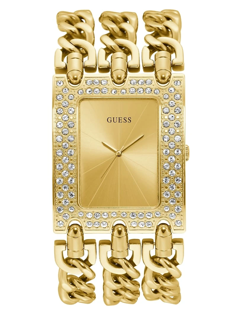 Gold-Tone Chainlink Analog Watch