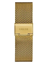 Gold-Tone and Black Analog Watch