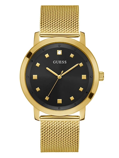 Gold-Tone and Black Analog Watch
