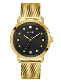 Gold-Tone and Black Analog Watch