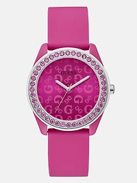 Rhinestone Silicone Analog Watch