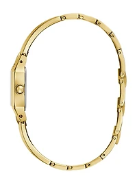 Gold-Tone Geometric Analog Watch