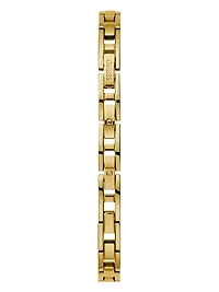 Gold-Tone Geometric Analog Watch