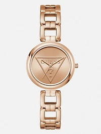 Rose Gold-Tone Triangle Analog Watch