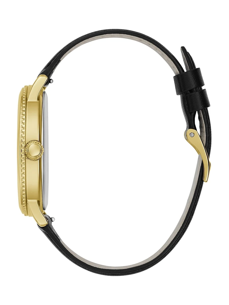 Gold-Tone and Black Analog Watch Box Set