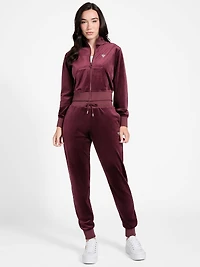 Eco Couture Full-Zip Velvet Sweatshirt