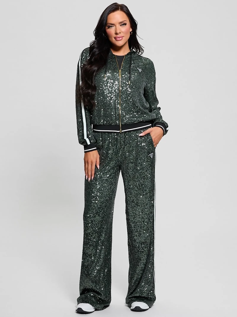 Mini Sequins Long Straight Pants