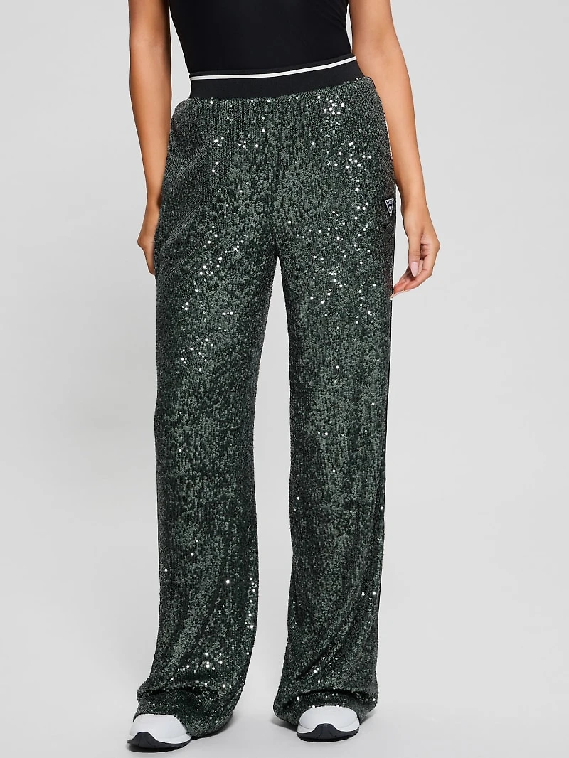 Mini Sequins Long Straight Pants