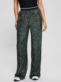 Mini Sequins Long Straight Pants