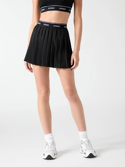 Pleated mini skirt