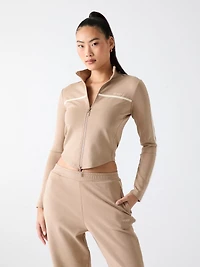 Full-zip logo sweatshirt