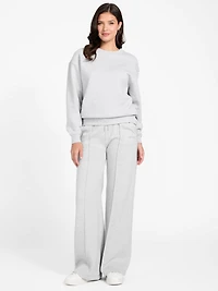 Straight wide-leg pants