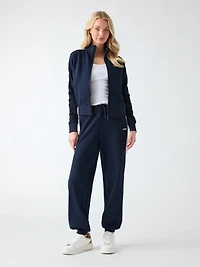 Crocheted-band joggers