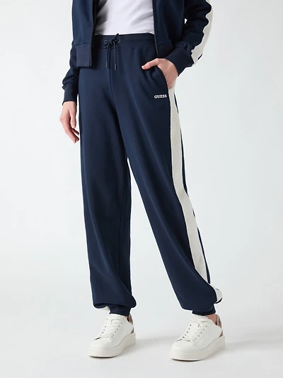 Crocheted-band joggers