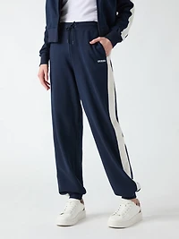 Crocheted-band joggers