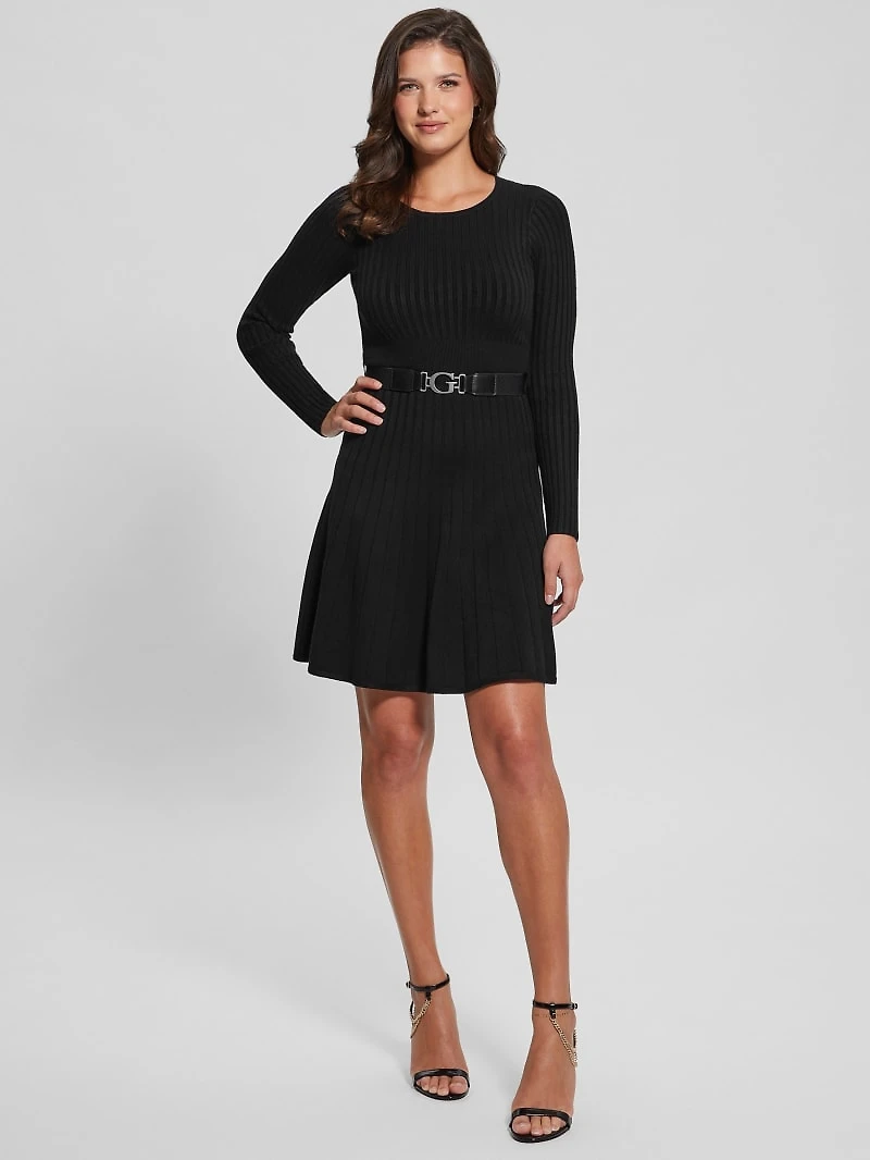 Eco Paige Pleated Sweater Dress