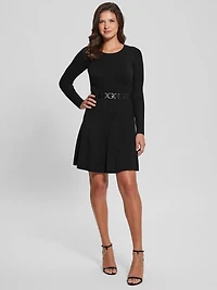 Eco Paige Pleated Sweater Dress
