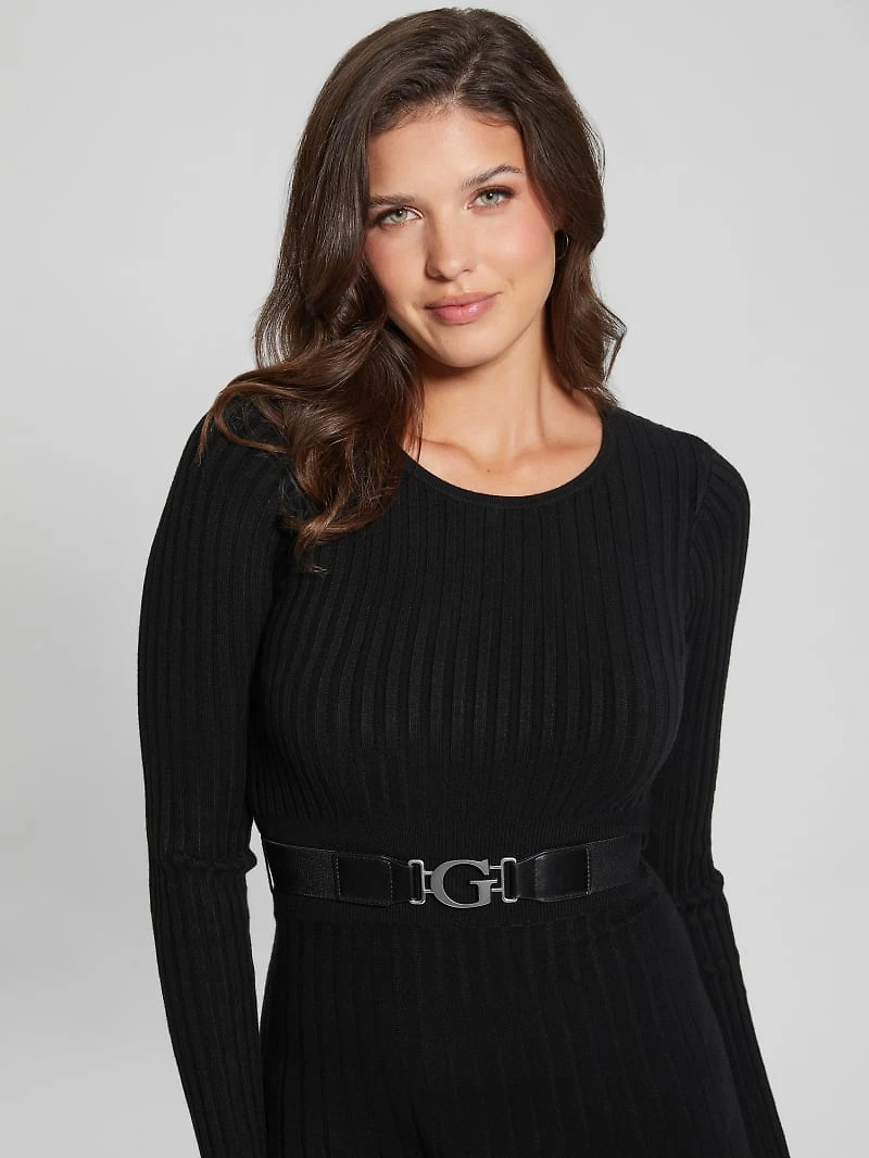 Eco Paige Pleated Sweater Dress
