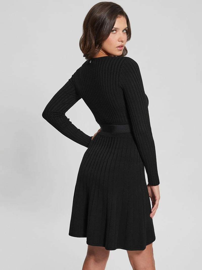 Eco Paige Pleated Sweater Dress