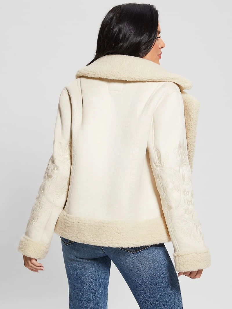 Ari Faux-Suede Embroidered Jacket