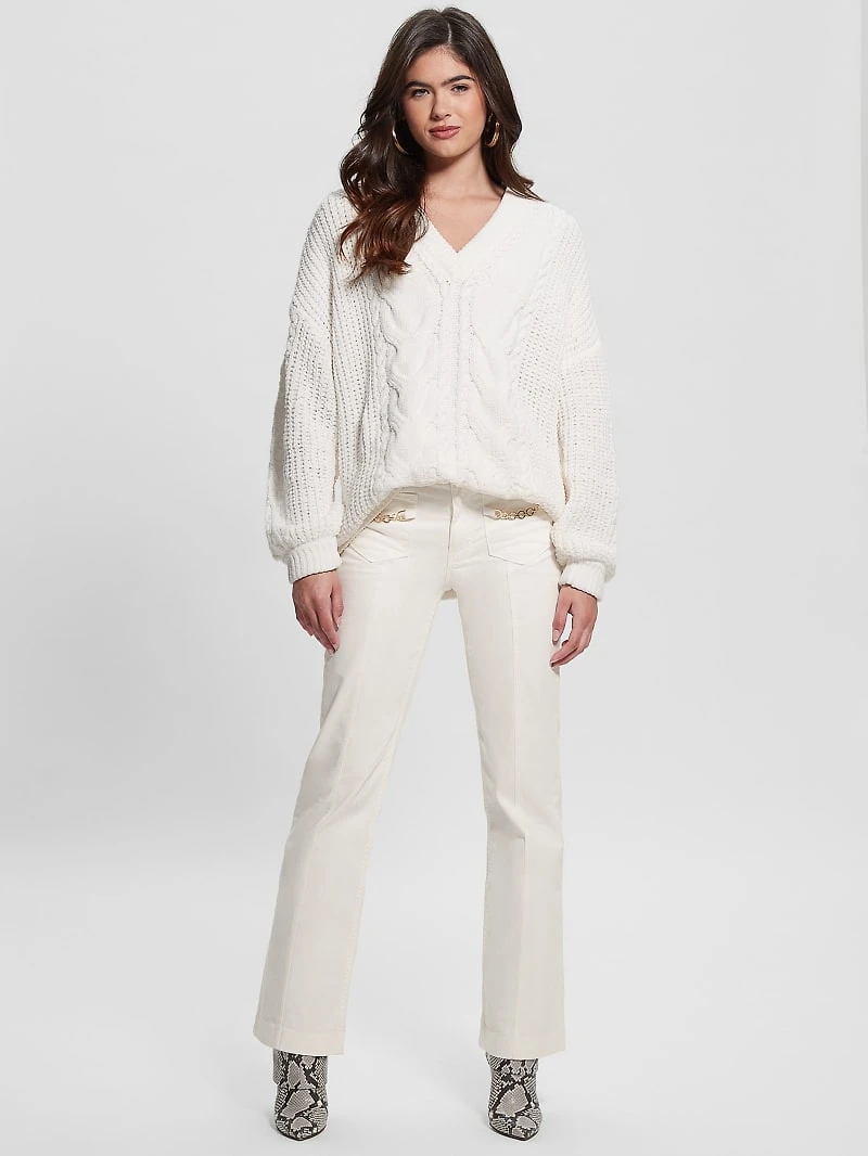 Aki Chenille Cable-Knit Sweater