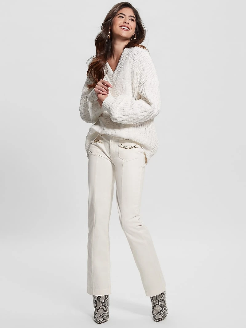 Aki Chenille Cable-Knit Sweater