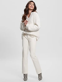 Aki Chenille Cable-Knit Sweater