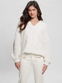 Aki Chenille Cable-Knit Sweater