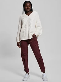 Aki Chenille Cable-Knit Sweater