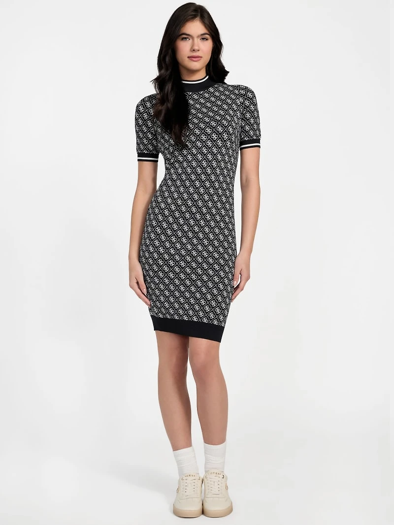 Lise Turtleneck Logo Sweater Dress