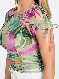 Eco Amaya Printed Mesh Top