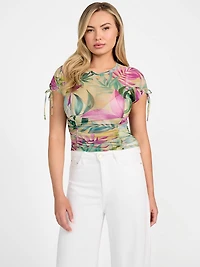 Eco Amaya Printed Mesh Top