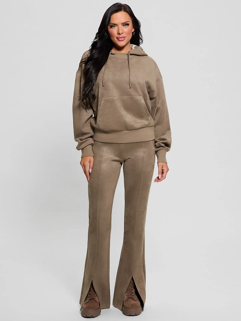 Eco Sueded Scuba-Knit Pants