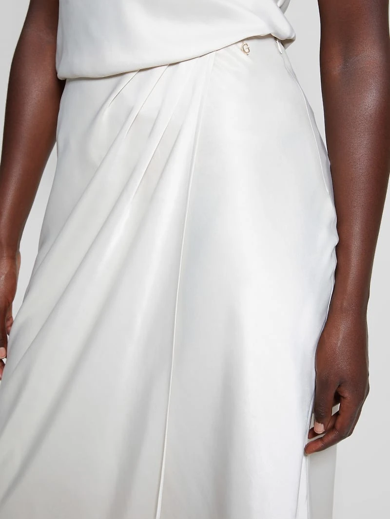 Eco Anastasia Midi Satin Skirt