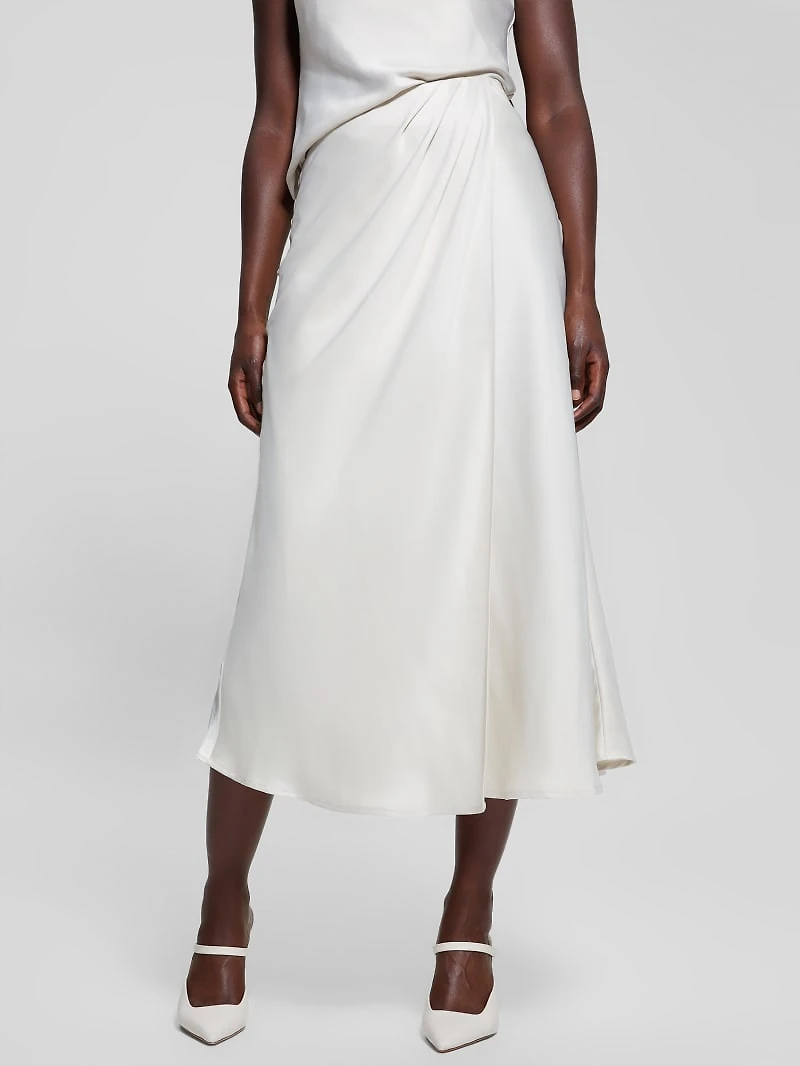 Eco Anastasia Midi Satin Skirt