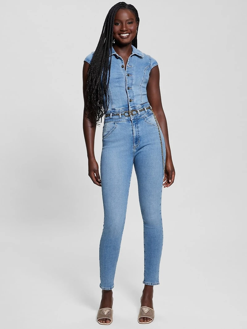 Eco Nova Belted Denim Jumpsuit
