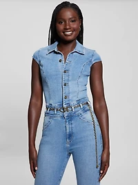 Eco Nova Belted Denim Jumpsuit