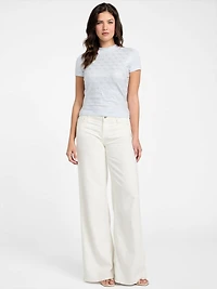 Rhinestone Quattro G Mock-Neck Tee