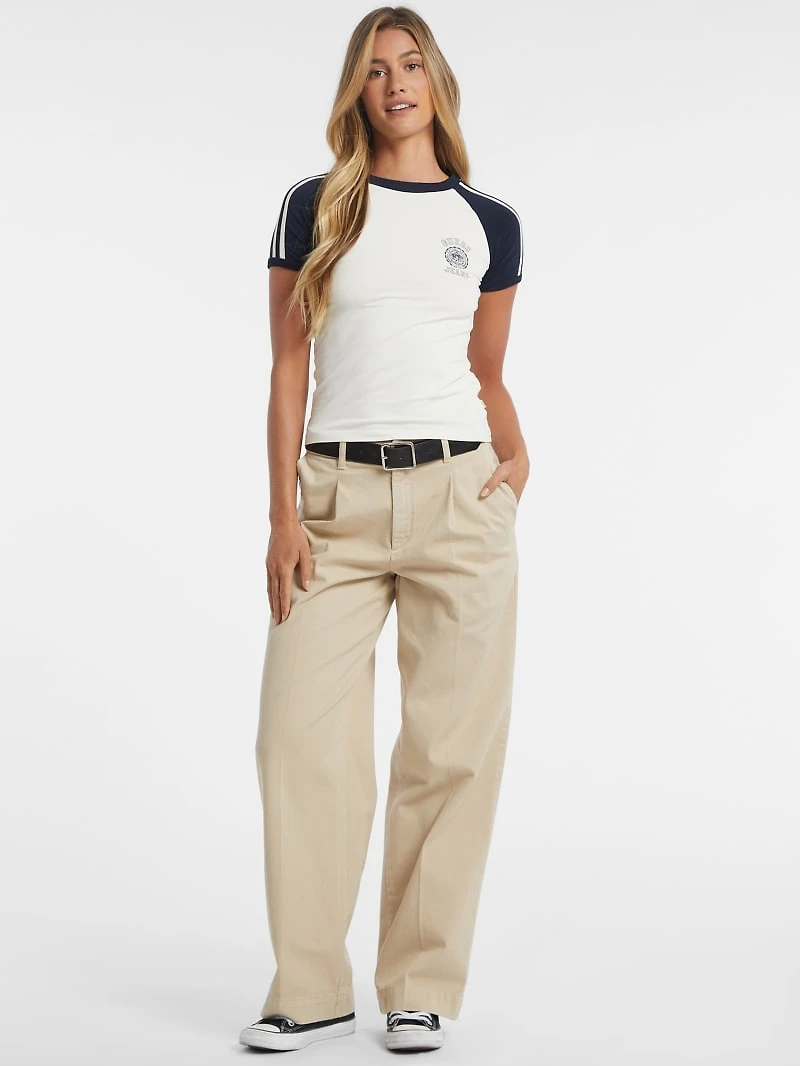 Slim Crest Logo Raglan Tee