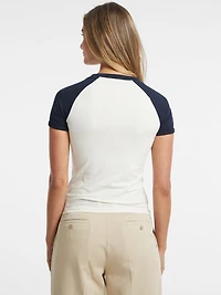 Slim Crest Logo Raglan Tee