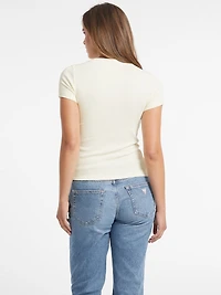 Slim Embroidered Logo Tee